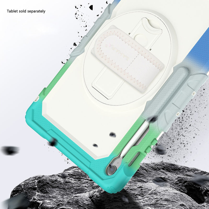 SaharaCase Raider Series TPU 13.1" Heavy Duty Case with Hand Strap for S10 FE+, Iridescent Blue (TB00472)