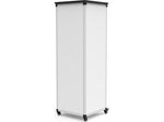 Luxor Mobile 2-Section Modular Teacher Storage Cabinet, 54.5"H x 18.25"W x 18.25"D, White (MBSCB05)