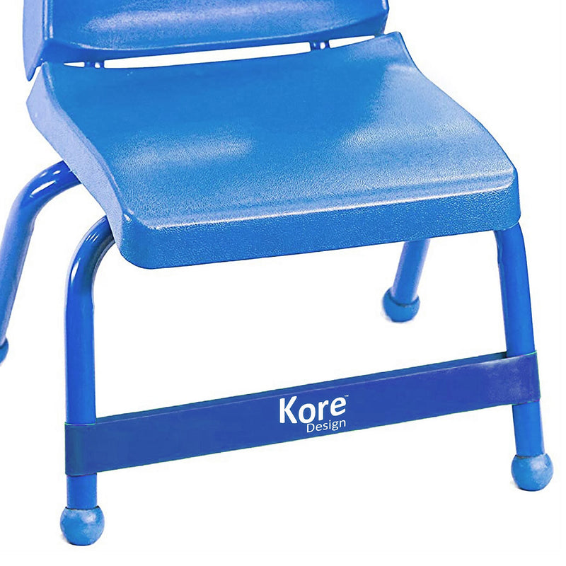 Kore Design Chair Fidget Silicone Kick Bands, Blue, 10/Pack (KD-KB0001)
