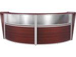 Regency Marque 124.5"W Curved Reception Desk Workstation, Mahogany (77312MH)