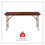 Alera Wood Folding Table, Rectangular, 59.88w x 17.75d x 29.13h, Mahogany (ALEFT726018MY)