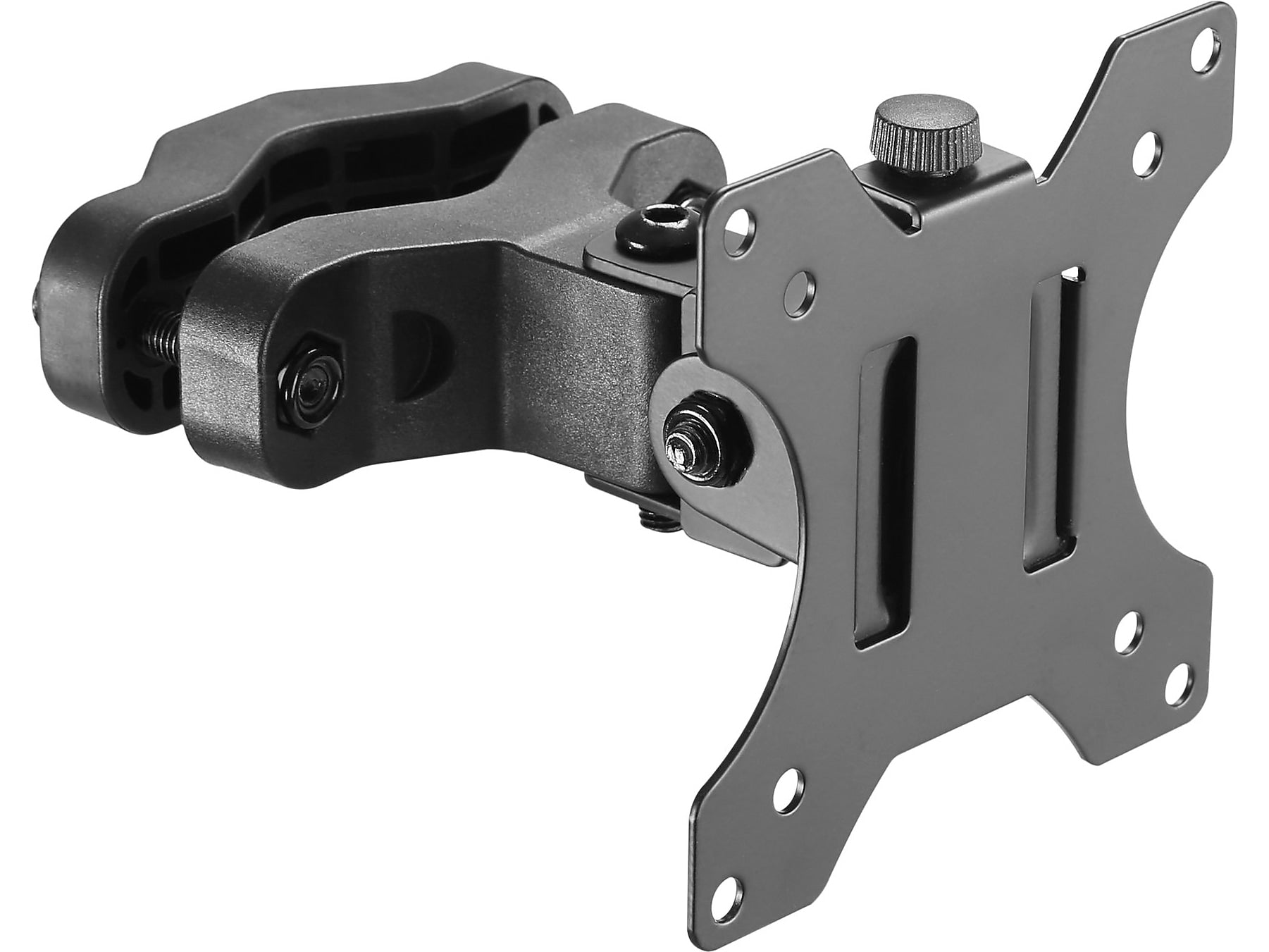 Amer Adjustable Pivot Pole Mount Monitor Arm, Up to 32" Monitor, Black (PM100)