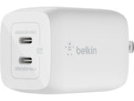 Belkin BoostCharge Pro GaN USB-C Wall Charger, 65W, White (WCH013DQWH)