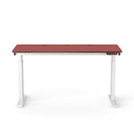 VersaDesk PowerLift 60"W Electric Rectangular Adjustable Standing Desk, Cherry/White (PLSDR6024-WC-APP)