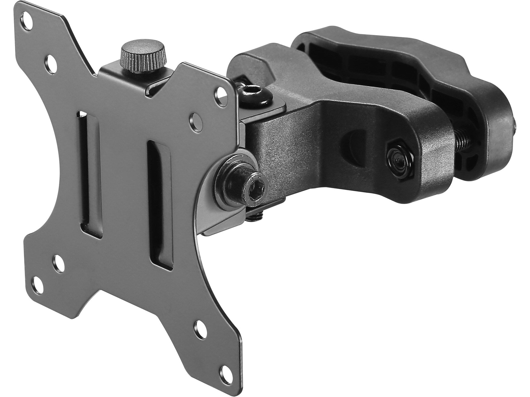 Amer Adjustable Pivot Pole Mount Monitor Arm, Up to 32" Monitor, Black (PM100)