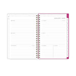Planning Calendar KV Magenta Blooms PP 5x8 RY26 Wkly/Mthly Safety Wirebound -