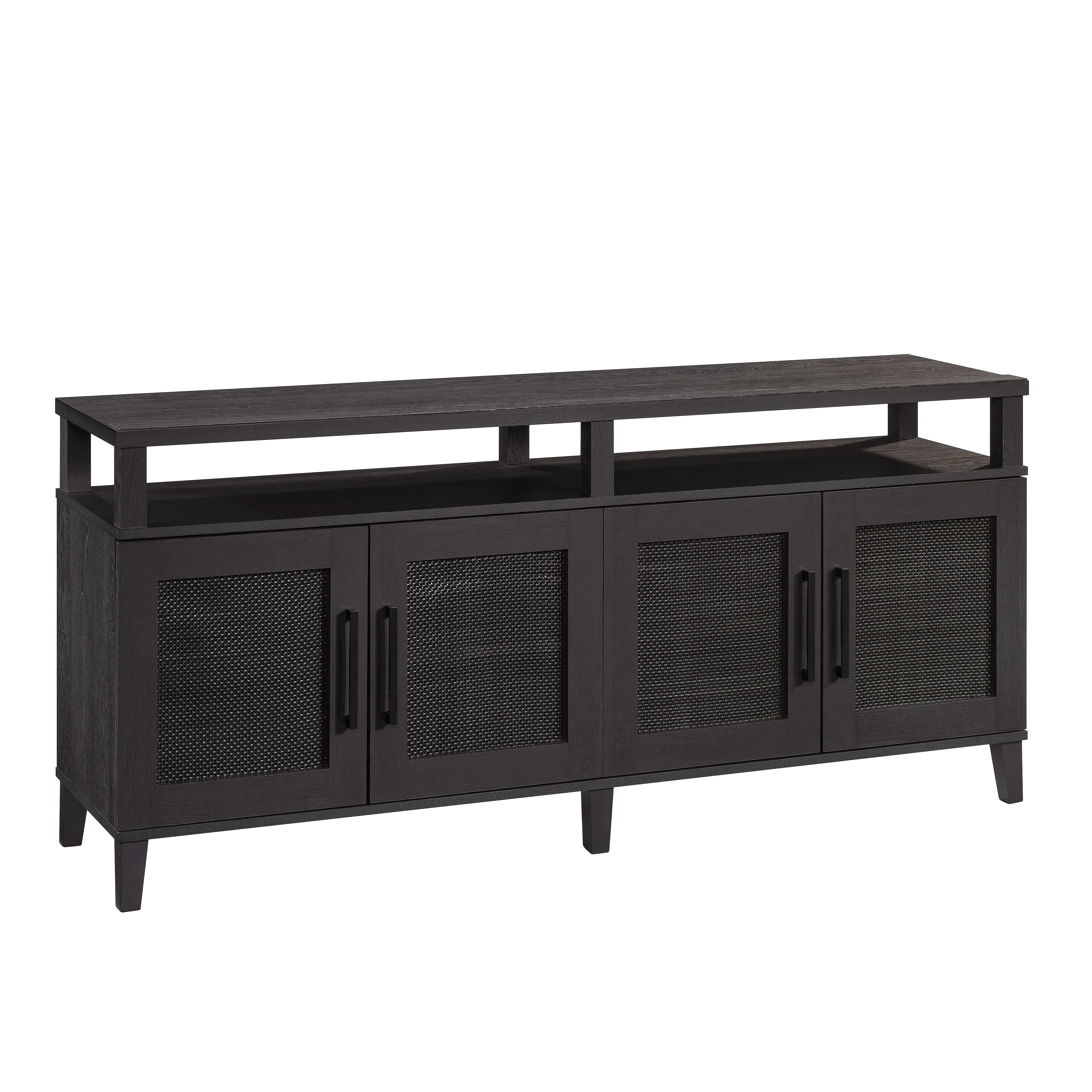 Sauder Tiffin Line Credenza TV Stand, Screens up to 65", Raven Oak (433576)