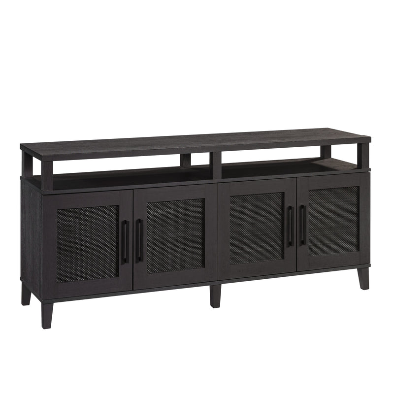 Sauder Tiffin Line Credenza TV Stand, Screens up to 65", Raven Oak (433576)