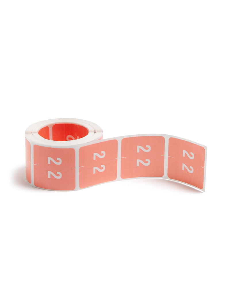 Smead DCC Color-Coded Numeric Label, 2, Label Roll, Pink, 250 labels per Roll (67422)