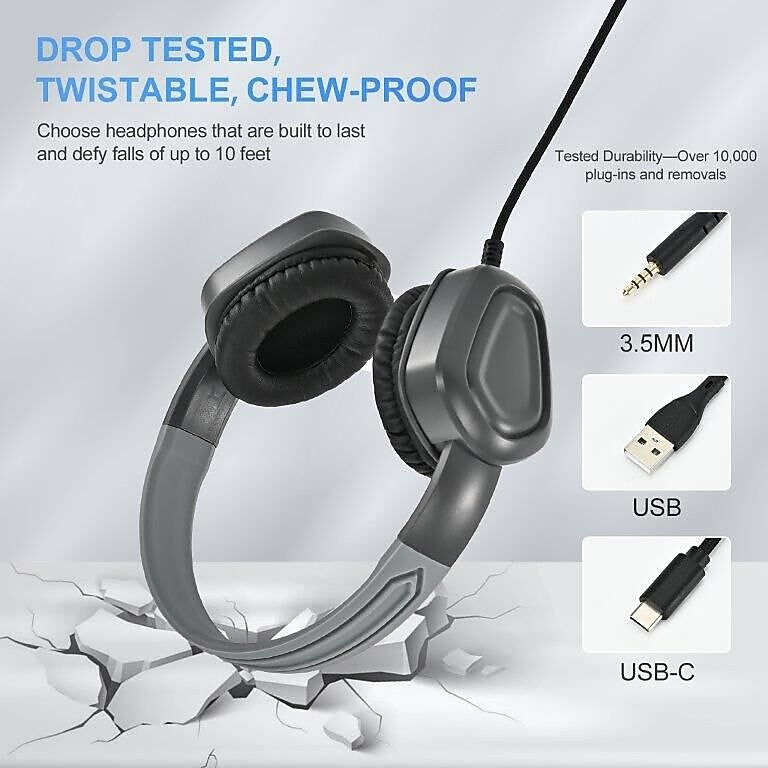 TechProtectus USB Noise Cancelling Stereo Phone & Computer Headset (TP-H16-USBBV)