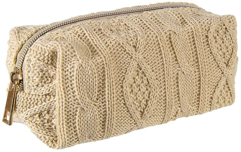 Naturally by Kingsley Cotton Toiletry Bag, Tan (TC-177)