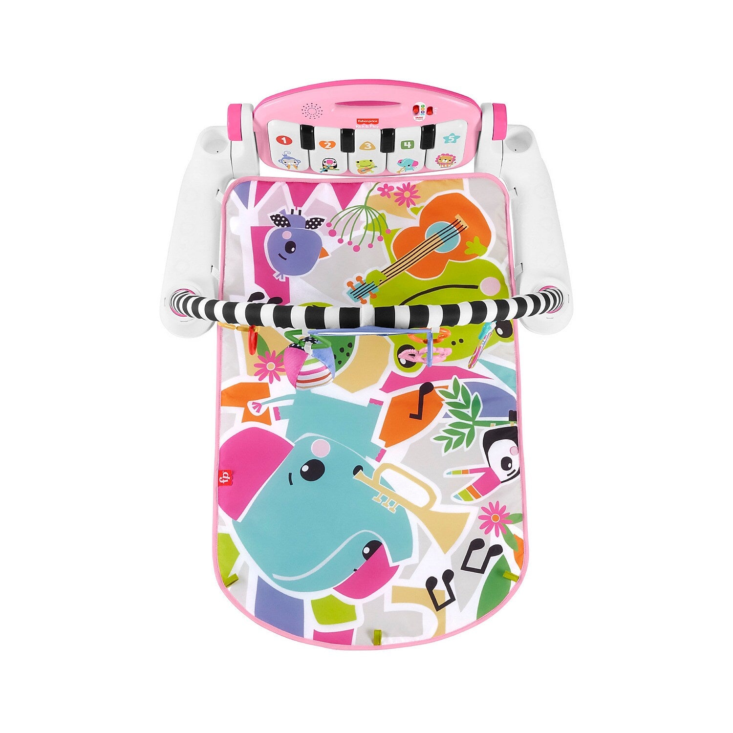 Fisher-Price Glow and Grow Kick & Play Piano Gym, Pink (HRB14)