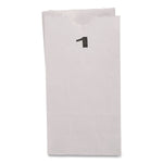 Ross & Wallace Paper Products Paper Lunch Bag, 6.63" x 3.5" x 2.25", White, 500/Bundle (120301500PK/BL)