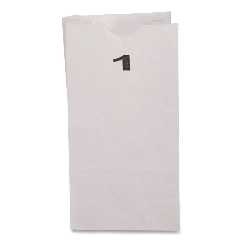 Ross & Wallace Paper Products Paper Lunch Bag, 6.63" x 3.5" x 2.25", White, 500/Bundle (120301500PK/BL)