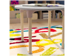 Flash Furniture Bright Beginnings Hercules 33" Round Table, Height Adjustable, White/Beech (MK-ME088022-GG)