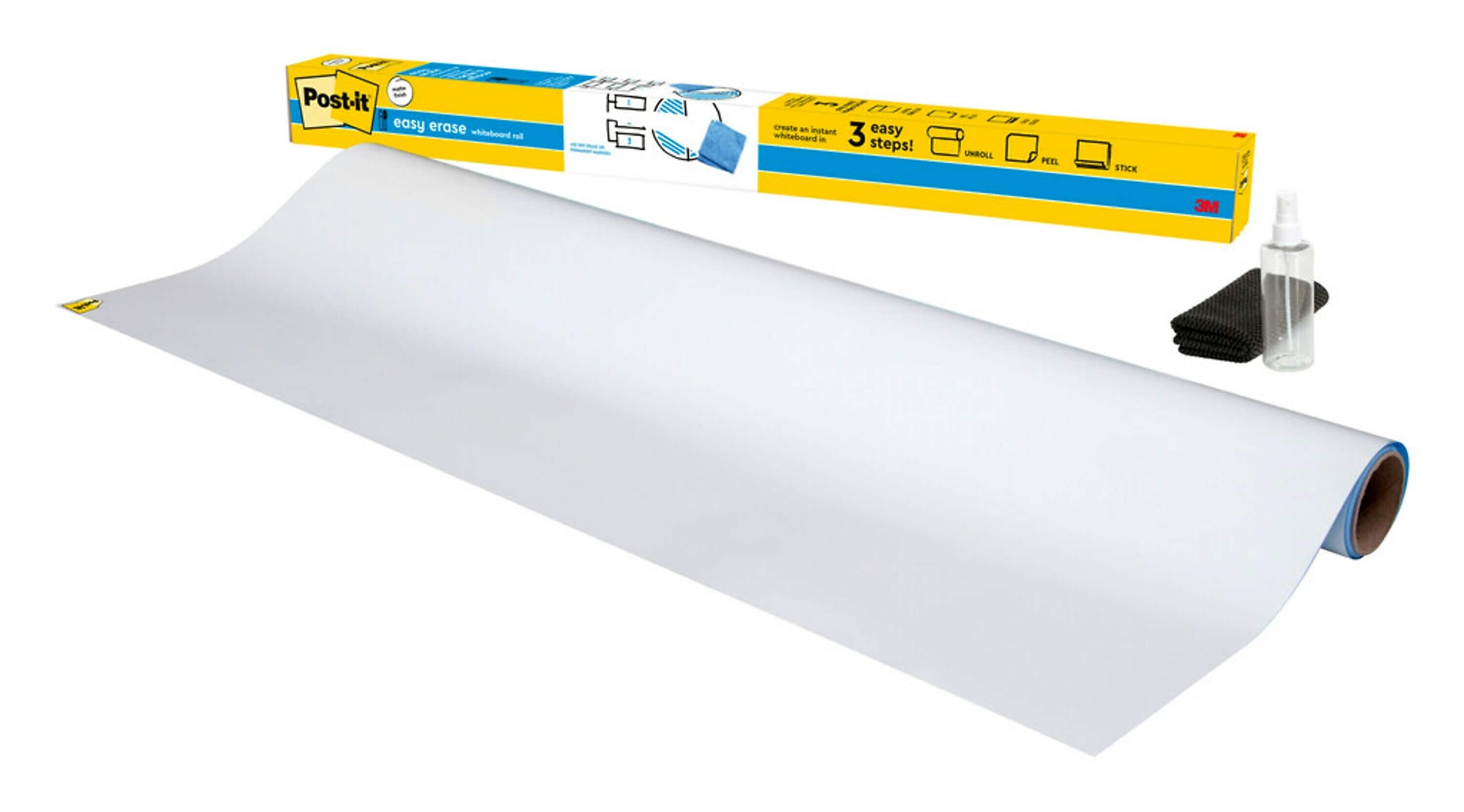 Post-it Easy Erase Plastic Adhesive Dry-Erase Whiteboard, 4' x 3' (FWS4X3)