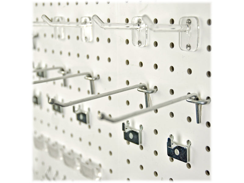 Azar 72-Piece Pegboard Organizer Accessory Kit, Clear/Silver, Each (900955)