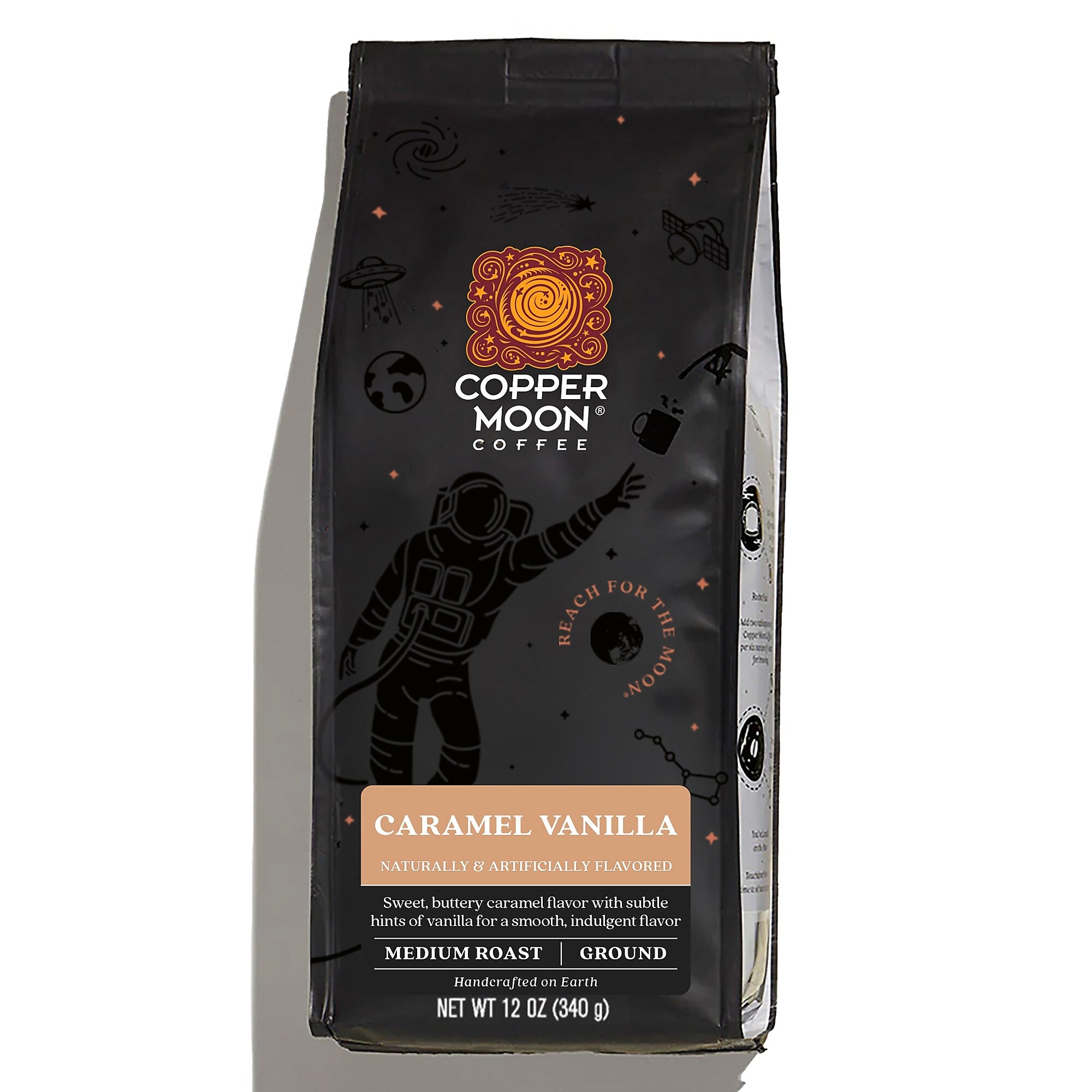 Copper Moon Caramel Vanilla Ground Coffee, Medium Roast, 12 oz. (205339)