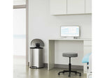 HLS Commercial Stainless Steel Trash Can with Hinged Lid, 13.2-Gallon, Silver (HLSS13DFR)