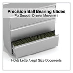 Alera 3-Drawer Lateral File Cabinet, Letter/Legal Size, Lockable, 40.25"H x 42"W x 18.63"D, Light Gray (ALEHLF4241LG)