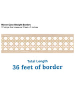Carson Dellosa Education Straight Border, 3' x 3", Woven Cane, 12/Pack (108525)