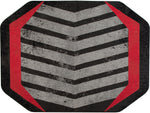 Anji Mountain Rug'd Prizm Red Carpet & Hard Floor Chair Mat, 36" x 48", Gray/Red (AMB9107)