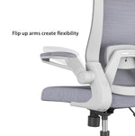 RAYNOR GROUP ION Fabric Task Chair, Gray/White (ION-WH-GRY)