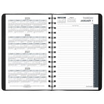 2026 AT-A-GLANCE My Day 5" x 8" Daily Appointment Book, Faux Leather Cover Black (70-207-05-26)