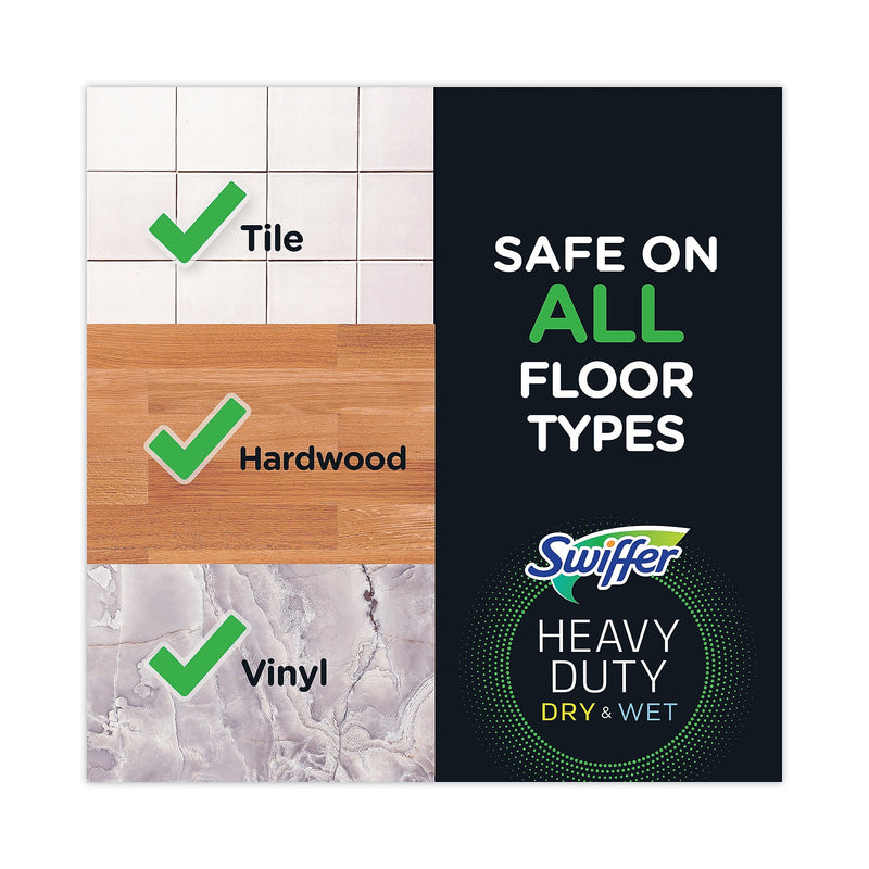 Swiffer Heavy-Duty Wet Refill Cloths, 10 x 8, Open Window Fresh, 20/Tub, 6 Tubs/Carton (PGC76472)