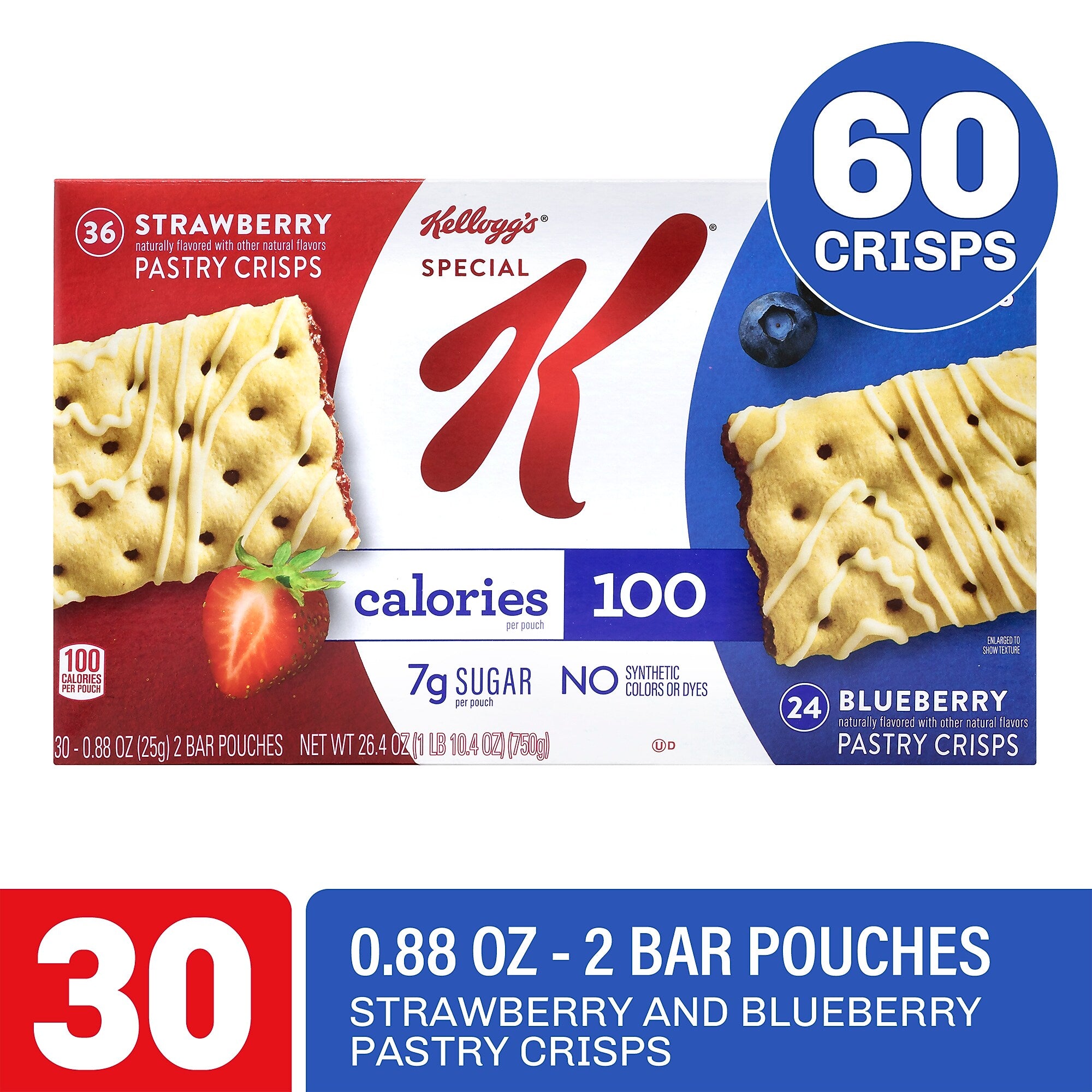 Special K Nutrition Bar Variety Pack, 0.88 oz., 60 Bars/Box (220-01007)