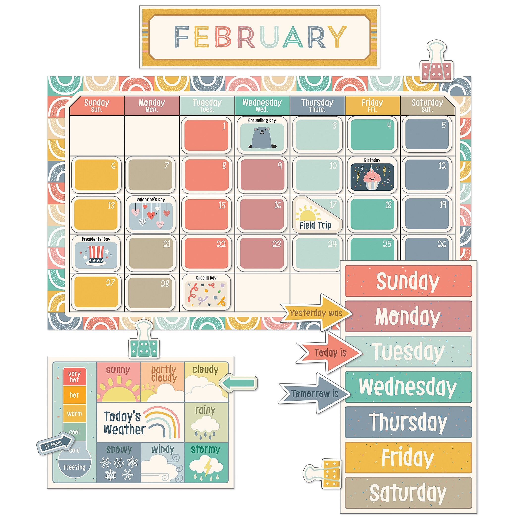 Carson Dellosa Education We Belong Calendar Bulletin Board Set, 2 Sets/Bundle (CD-110568-2)