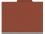 Medical Arts Press Pressboard Classification Folder, 2 Dividers, 2" Expansion, Letter Size, Red, 10/Box (DV-T42-26-3RED-PKT)