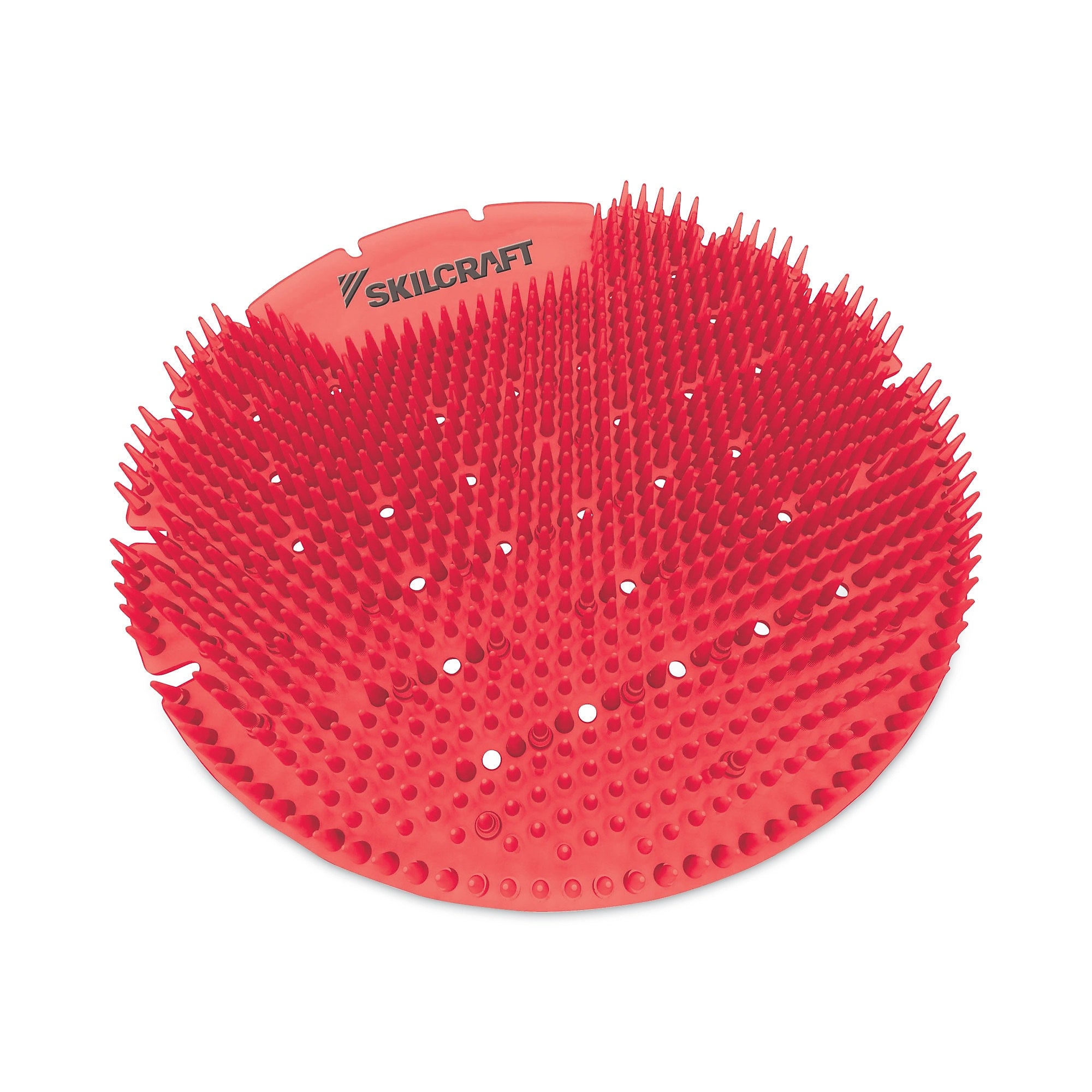 AbilityOne SKILCRAFT Extended Power Urinal Screen, Apple Cinnamon Scent, Red, 6/Pack (NSN6998447)