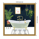 Amanti Art Boho Bath I by Victoria Borges Framed Canvas Wall Art Print, 16" x 16" (A42675040728)