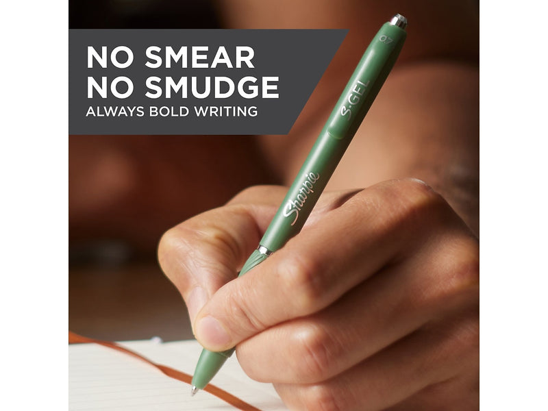 Sharpie S-Gel Retractable Gel Pen, Medium Point, 0.7mm, Black Ink, 4/Pack (2195731)
