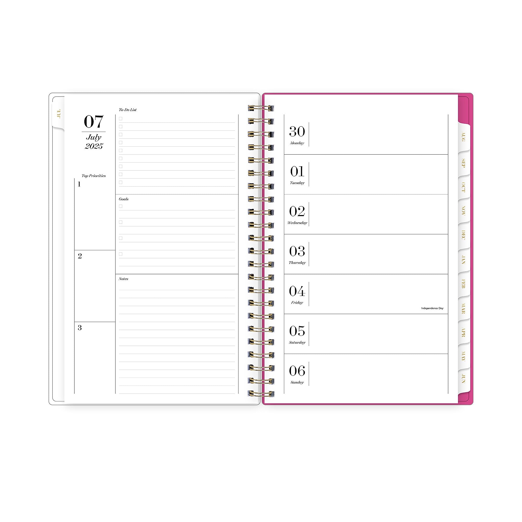 2025-2026 Blue Sky Sincerely Jules Helenora 5" x 8" Academic Weekly & Monthly Planner, Plastic Cover, Multicolored (155329)