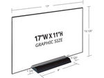 Azar Sign Holder, 17" x 12.125", Horizontal, Freestanding, Clear, Acrylic, 2/Pack (108808)