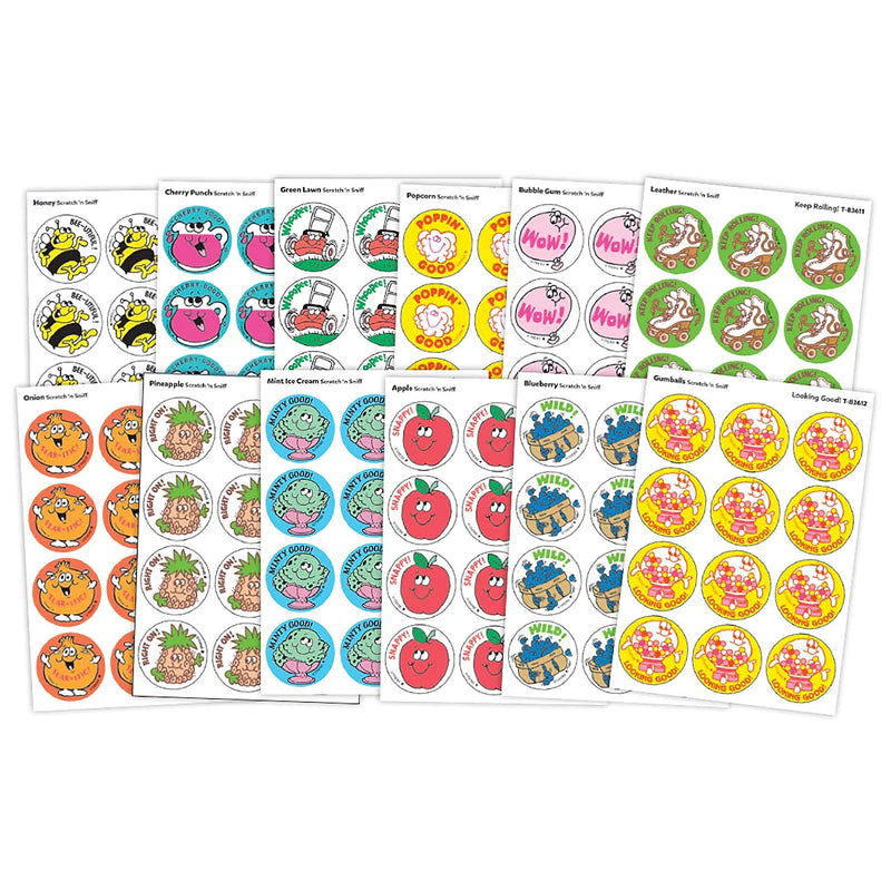 Trend Enterprises Scratch 'n Sniff Stickers & Album, Assorted Colors, 13/Pack (T-90944)