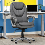 Serta Amplify Ergonomic Faux Leather Swivel Executive Chair, Light Gray (43673C)