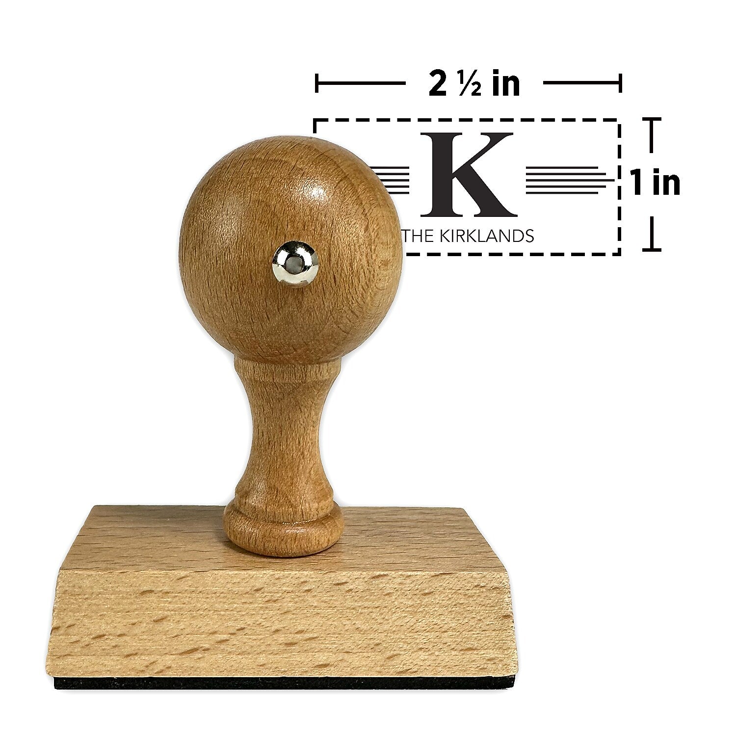 Custom Premium Wood Stamp 3065, 1" X 2-1/2" Impression