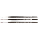 da Vinci TOP-ACRYL Oil and Acrylic Synthetic Bristle Red-Brown Round Brush, 3 Brushes/Pack (DVXVA7785K2-3)