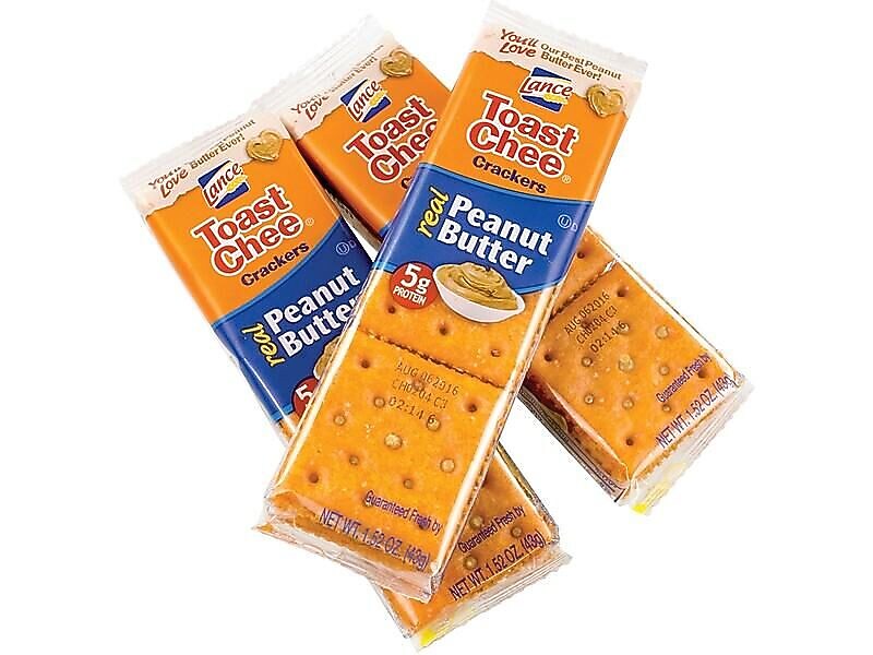 Lance Toast Chee Crackers, Peanut Butter, 1.52 Oz., 40/Box (220-00542)