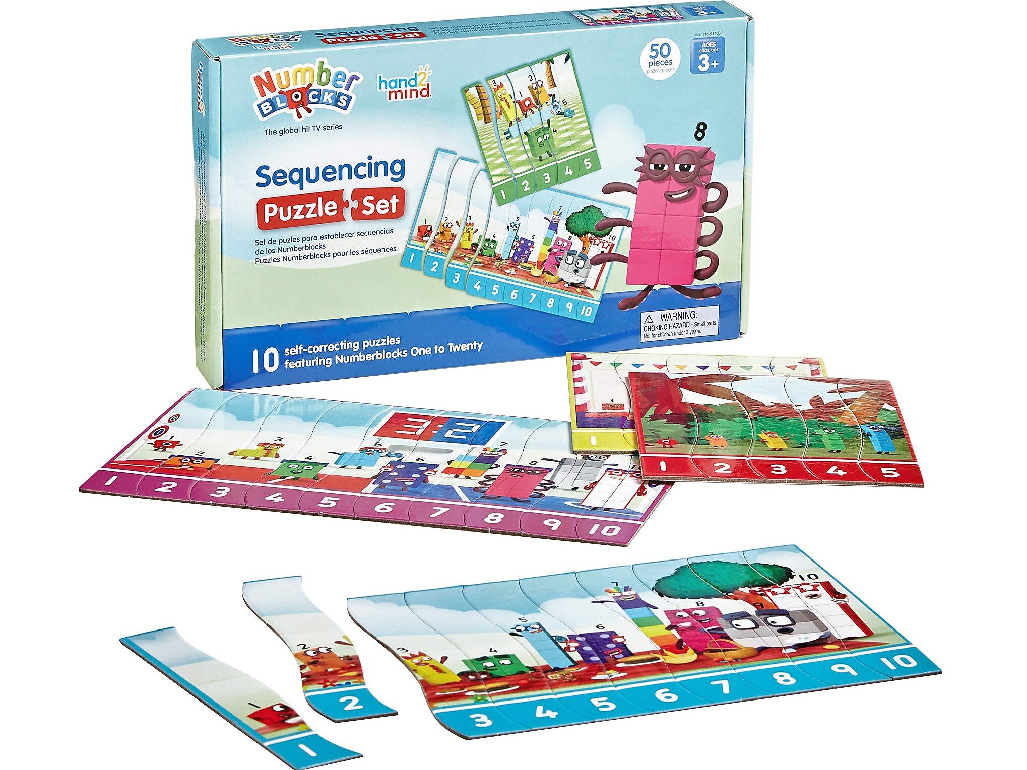 hand2mind Numberblocks Sequencing Puzzle Set (95403)