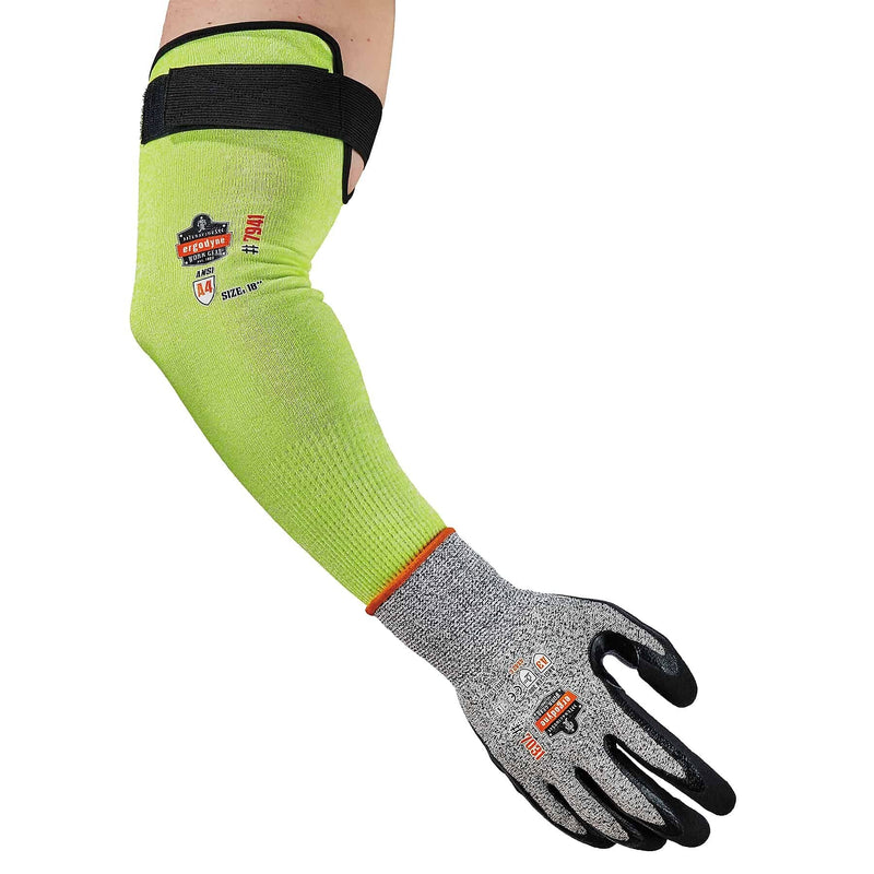 Ergodyne ProFlex 7941-PR Cut-Resistant Arm Sleeve, ANSI A4, Lime, 18 in, 144 Pairs (17947)