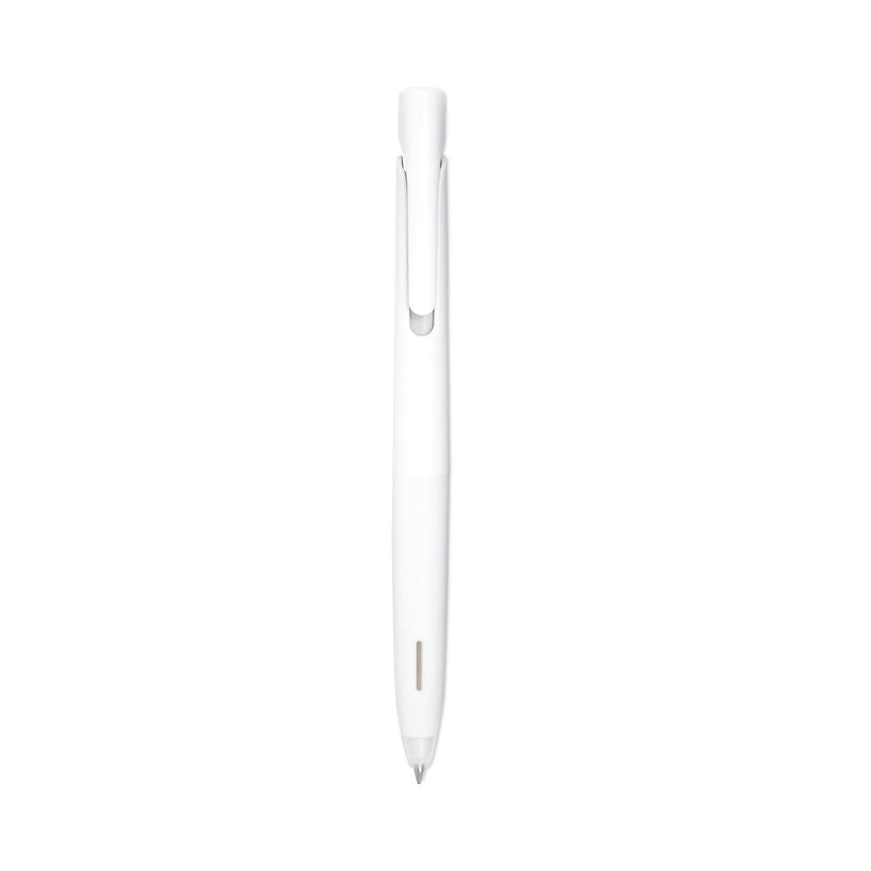 Zebra® bLen Gel Pen, Retractable, Fine 0.7 mm, Black Ink, White Barrel, Dozen