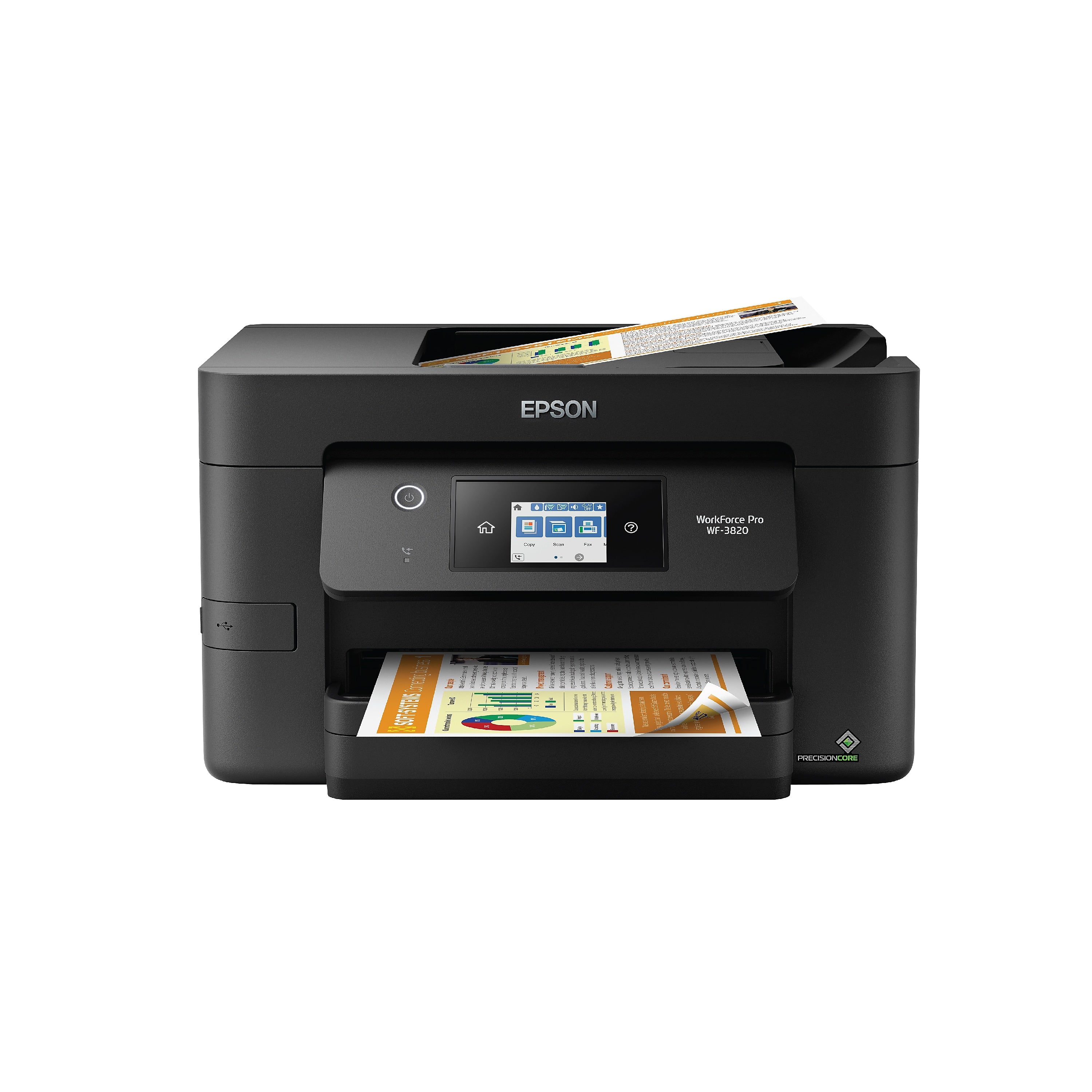 Epson WorkForce Pro WF-3820 Wireless Color Inkjet Printer, All-In-One, Print, Scan, Copy, Fax (9472526)