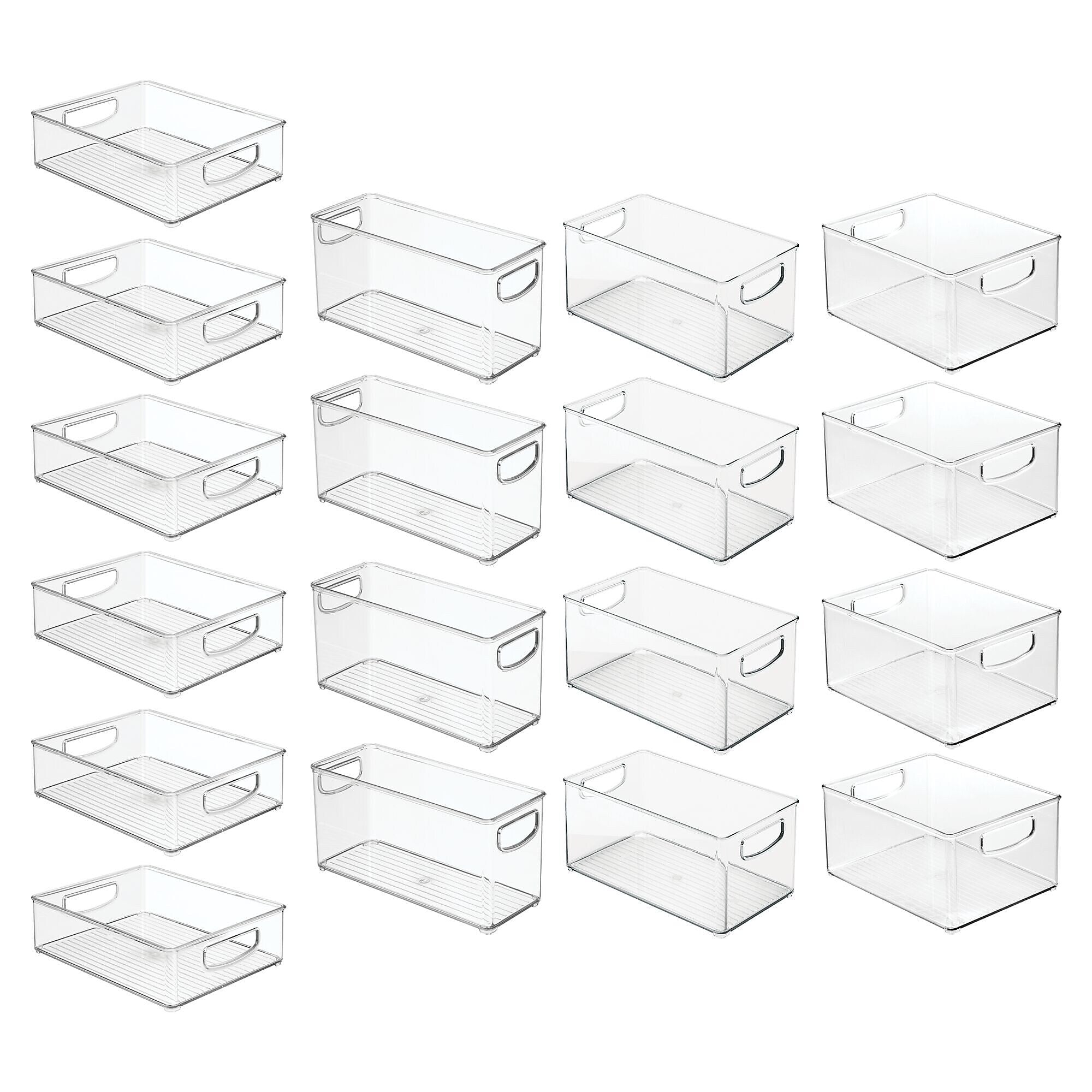 iDESIGN Assorted Stackable Plastic Storage Bin, 18/Set (07071S)