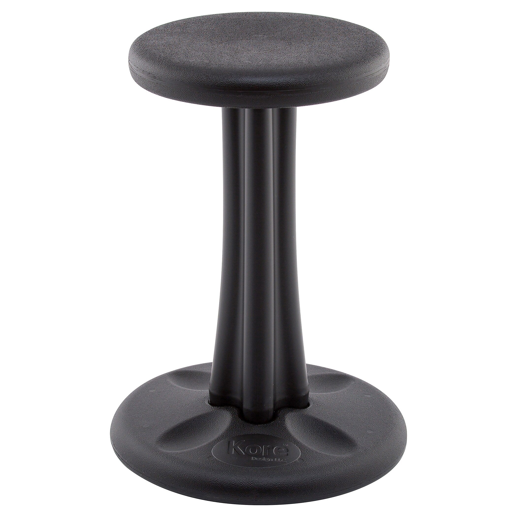 Kore Design Plastic/Poly Kids Wobble Stool, Black (KD-598)