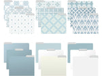 Better Office Soft Floral Tile Heavy-Duty File Folders, 1/3-Cut Tab, Letter Size, Paper Stock, 18/Pack (80033-18PK)