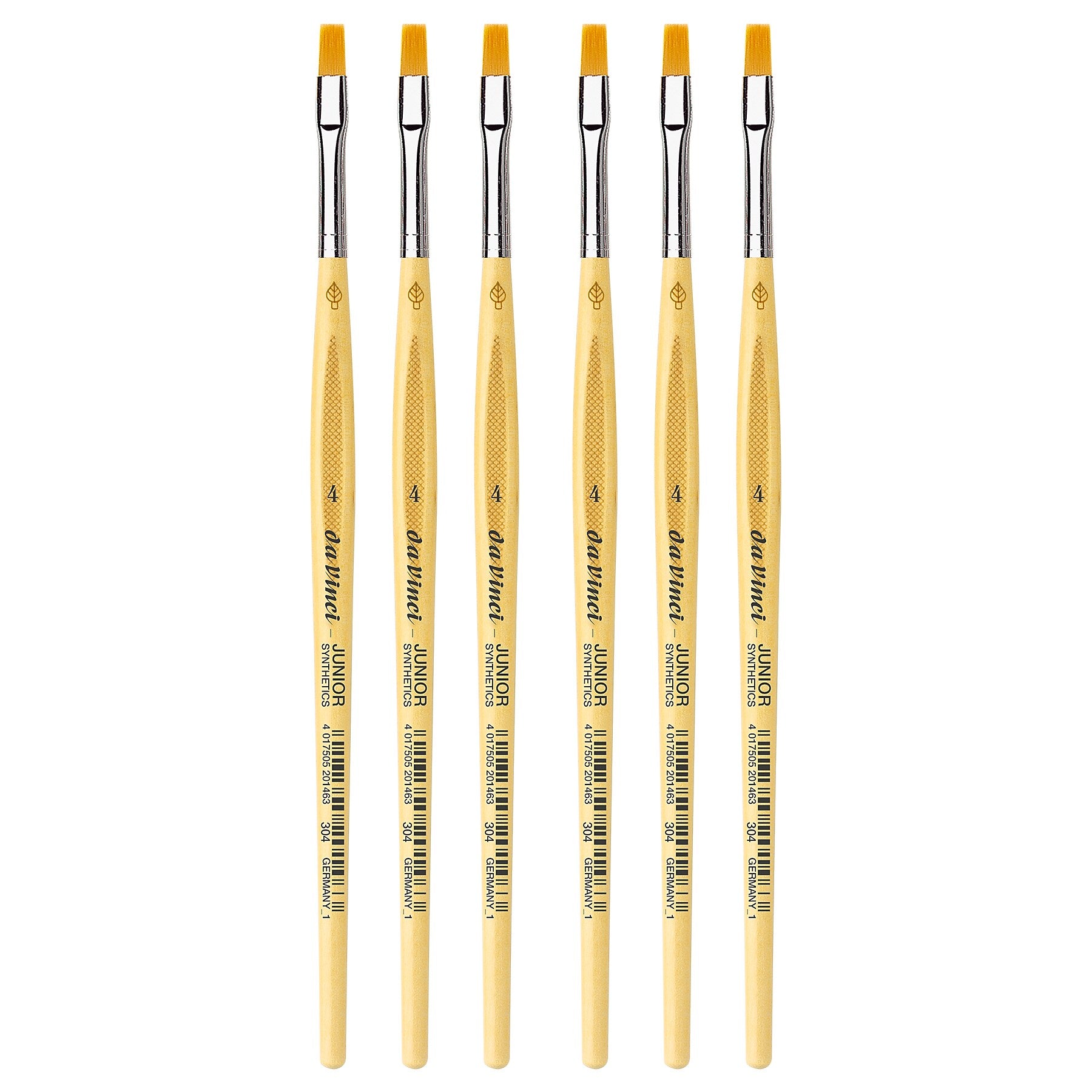 da Vinci JUNIOR Synthetics Tempera Student Round Brush, 6 Brushes/Pack (DVXVA3044-6)